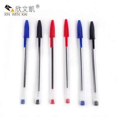 2020 Wholesale Promotional Free Sample Plastic Raw Material Transparent Messenger Ball Pen